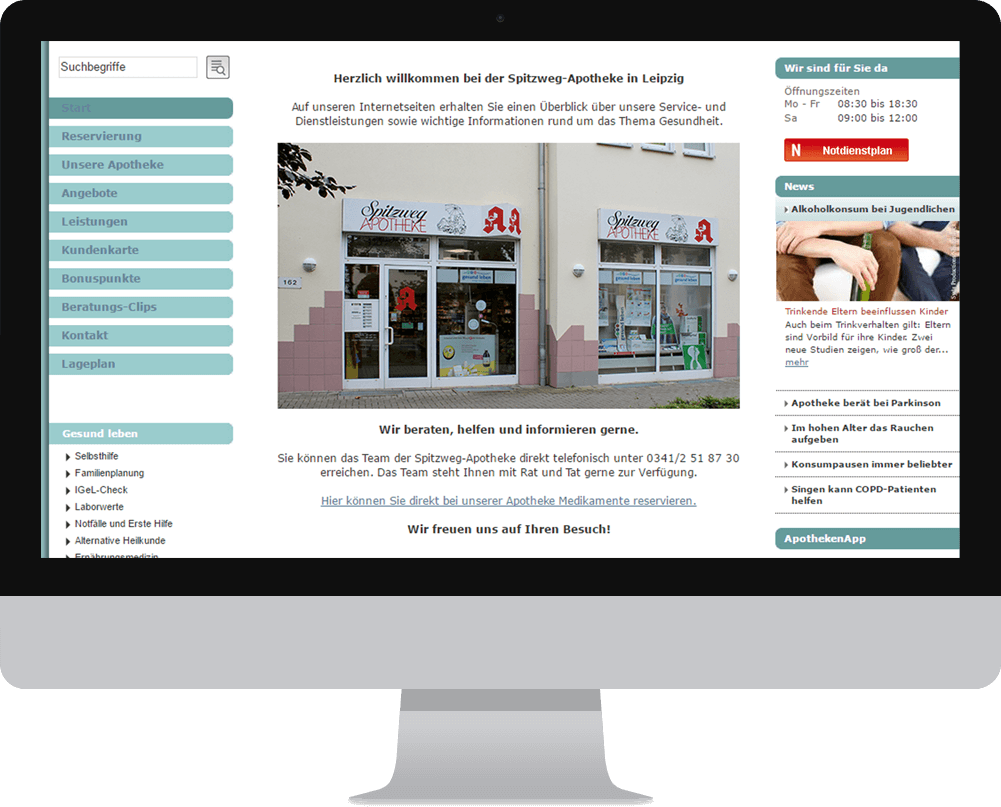 Alte Webseite