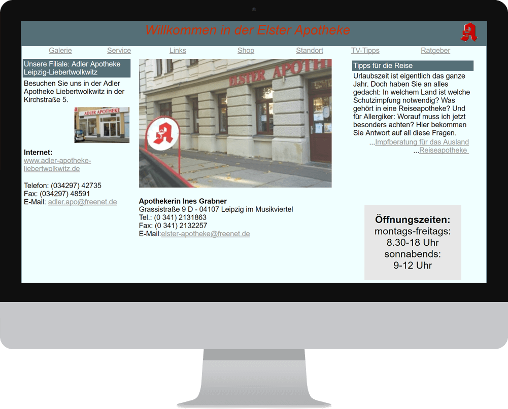 Alte Webseite